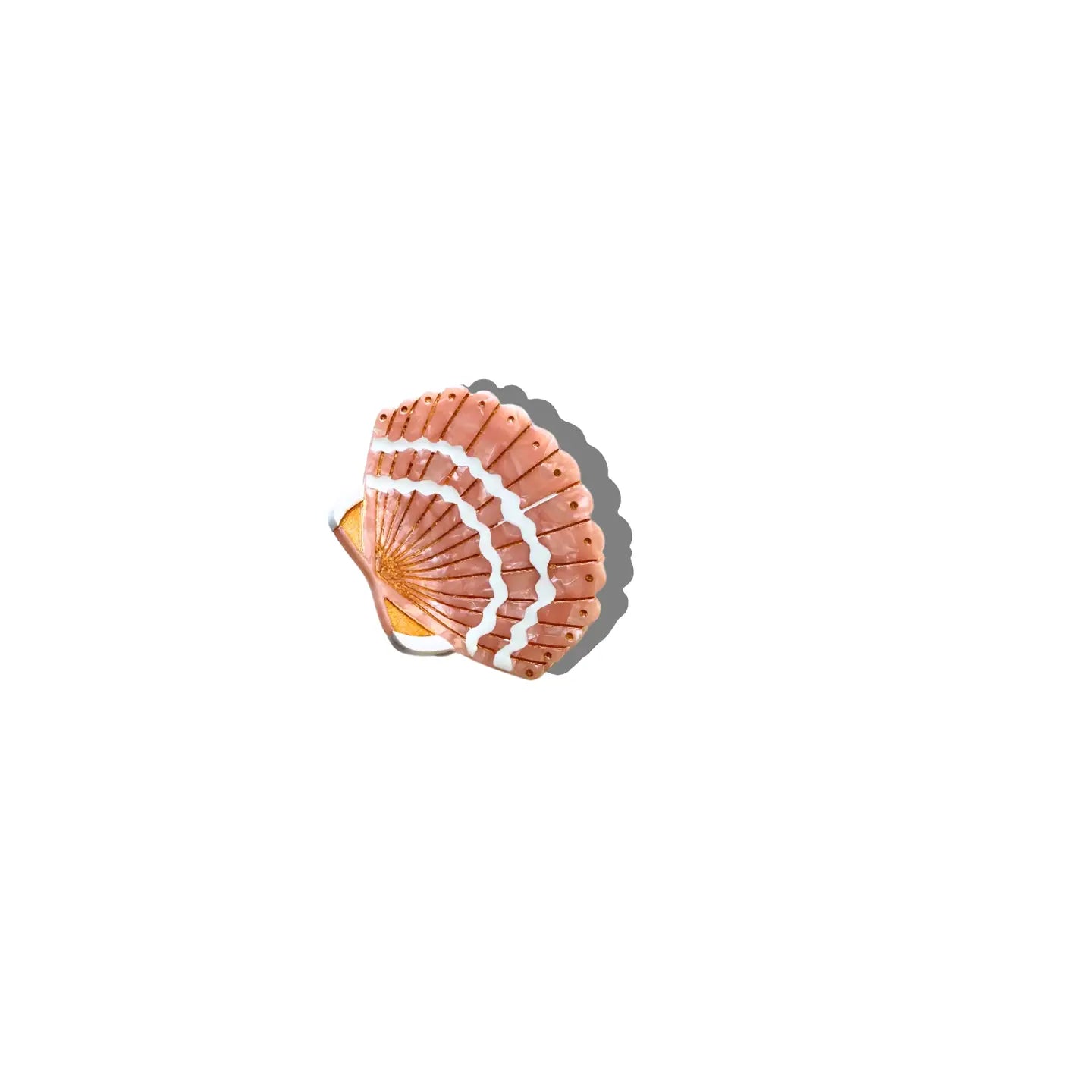 Hand Painted Claw Hairclips, Eco-Friendly, Scandi Design, Fun Hair Acessories Seashell, Pink