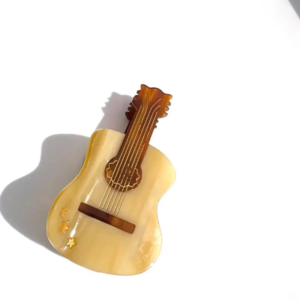 Hand Painted Claw Hairclip Guitar
