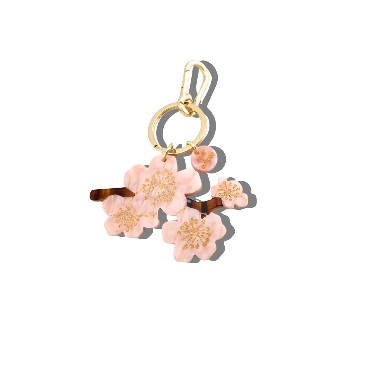 Hand-Painted Keychain, Bag Charm, Fun, Decorative, Accessories, Scandinavian Modern Design, Huset, Cherry Blossom