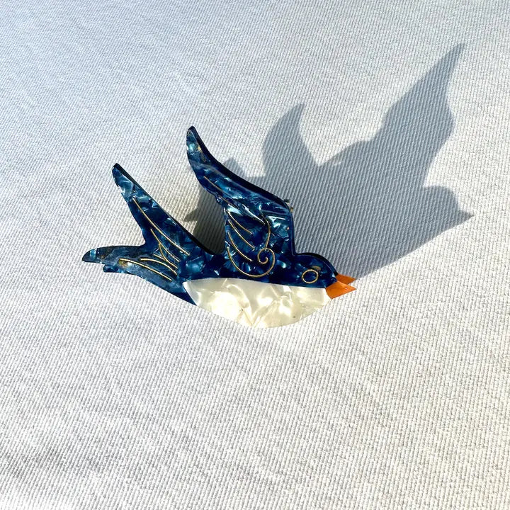 Hand Painted Claw Hairclips, Eco-Friendly, Scandi Design, Fun Hair Acessories, Swallow