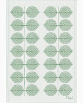 Stig Lindberg Tea Towel Leaves green