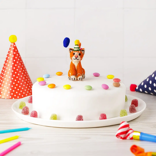 Felt Animal Birthday Cake Topper, Celebration, Handmade, Cute