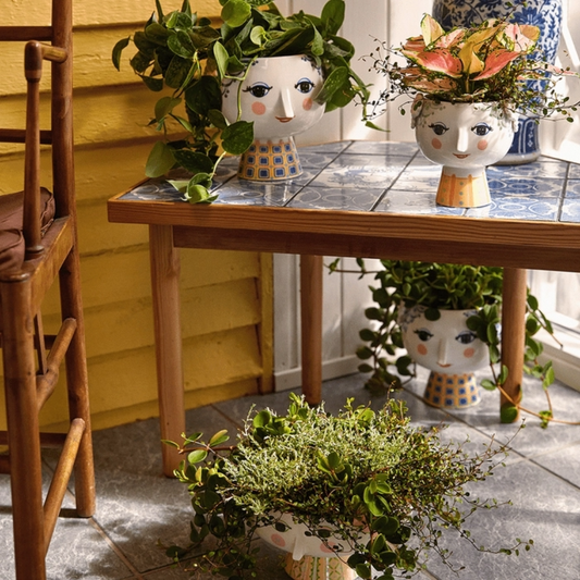 Bjørn Wiinblad Eva Plant Pot, Charming, Danish Design, Colorful, Flower, Vase, Scandinavian Design