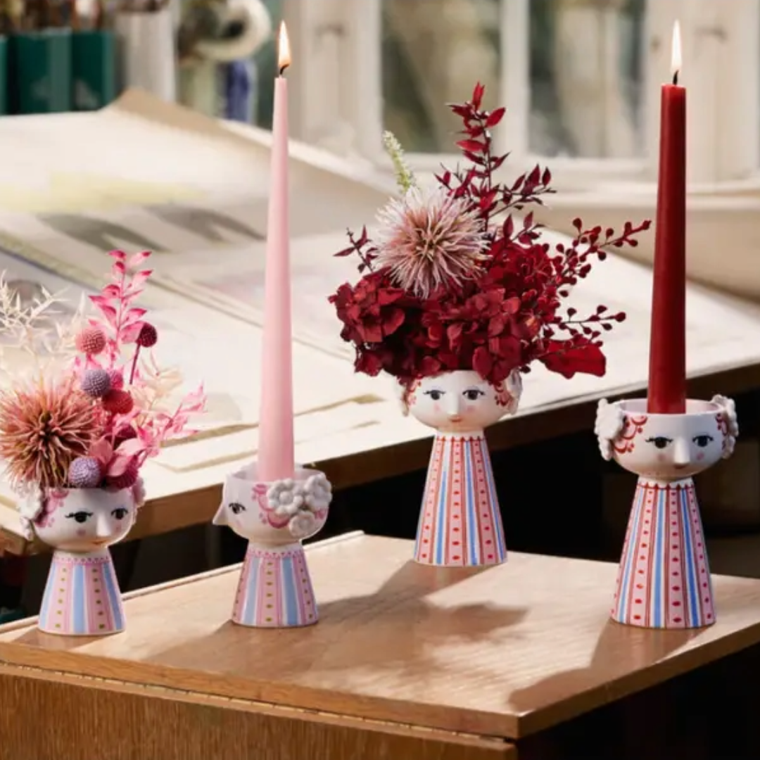 Bjørn Wiinblad Eva Ceramic Candle Holder, Unique, Danish Design, Classics, Face