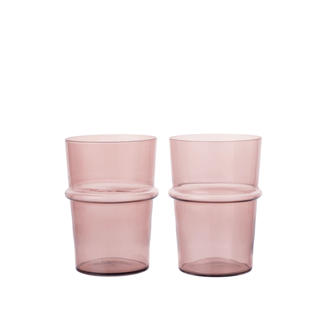 Ferm Living Boya Tall Glasses - Set of 2 Mauve