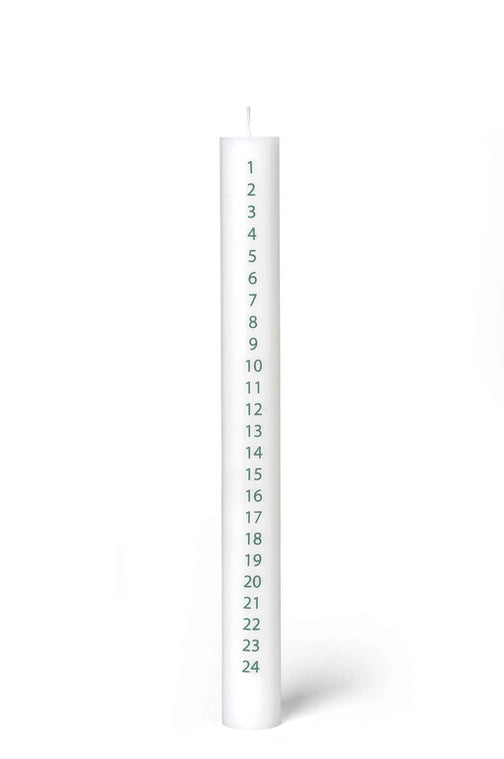 Calendar Candle for Winter Stories Forest Holder 30 x 300 mm. Burning time 25 hours. 100% stearin