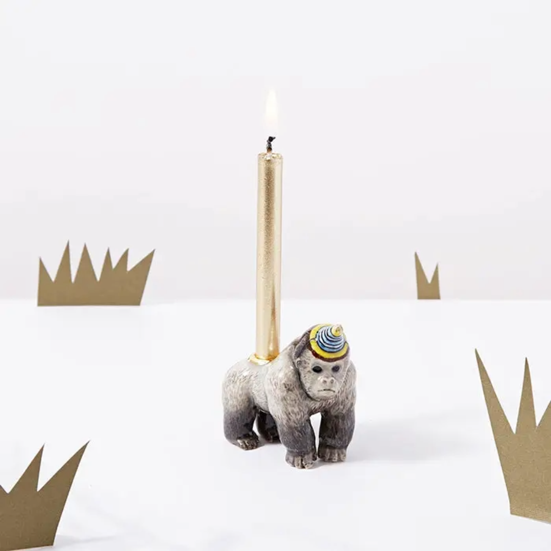 Animal Cake Toppers, Gorilla Birthday, Ceramic, Celebration, Gift Ideas, Cute, Camp Hollow