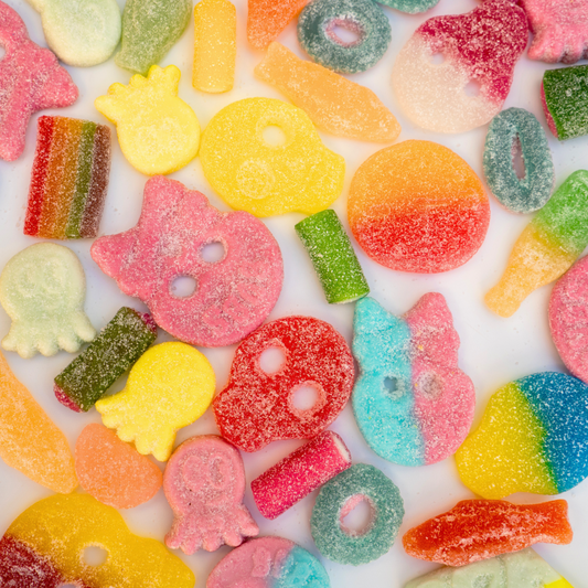 An assortment of colorful Swedish candies including Bubs. Satisfy your sweet tooth. The candy is free from GMO and artificial sweeteners. Choose between 5 assorted mixes straight from Sweden. Perfect for gifting, parties, or treating yourself to something special. You can find this candy at Huset Shop on Abbot Kinney Boulevard in Venice California.