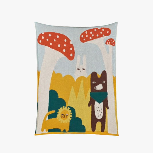 Wee Ones Cotton Mini Blanket, Donna Wilson, Children, Kids, Mushroom, Animal