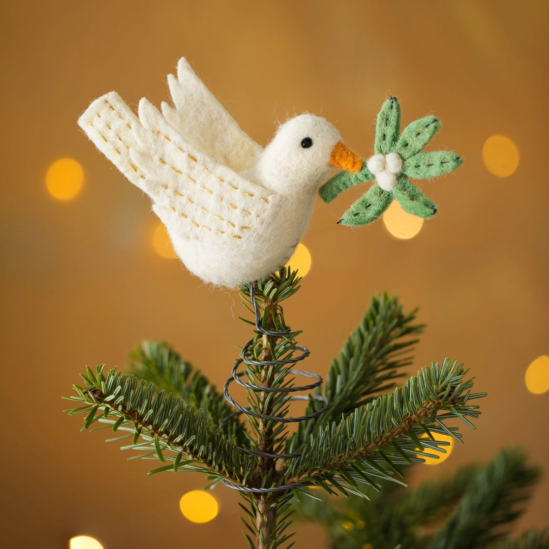 Dove Tree Topper on christmas tree