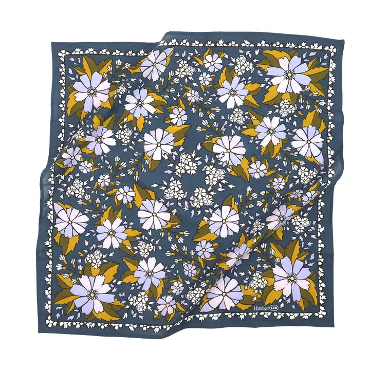 Bandanas that have gorgeous color schemes with fun decorative floral elements that will look great on an person. Bandanas are incredibly versatile for styling and these are 100% cotton. Find these at Huset Shop on Abbot Kinney in Venice Beach California a scandinavian store for everything you want to shop.