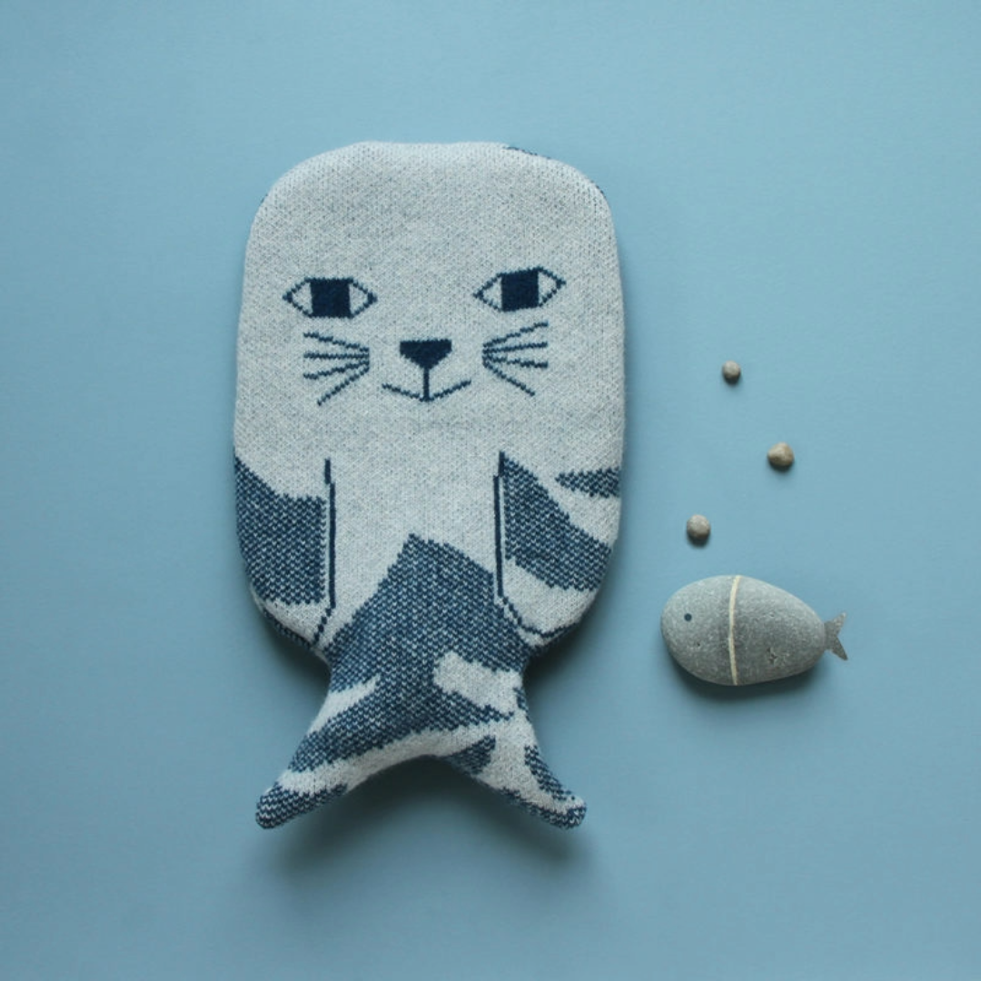 Lambswool Hot Water Bottle, Fish, Mermaid, Merman, Owl, Seal