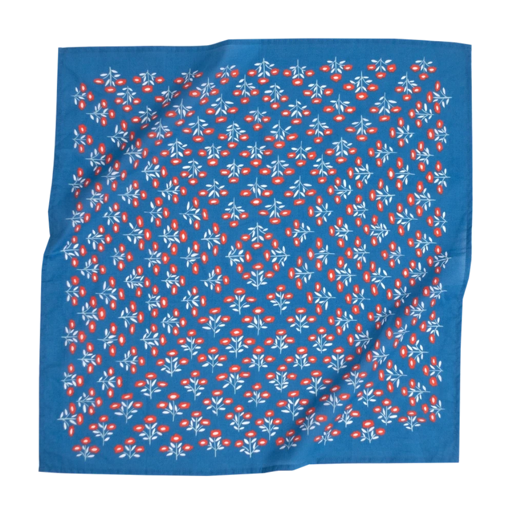 Bandanas that have gorgeous color schemes with fun decorative floral elements that will look great on an person. Bandanas are incredibly versatile for styling and these are 100% cotton. Find these at Huset Shop on Abbot Kinney in Venice Beach California a scandinavian store for everything you want to shop.