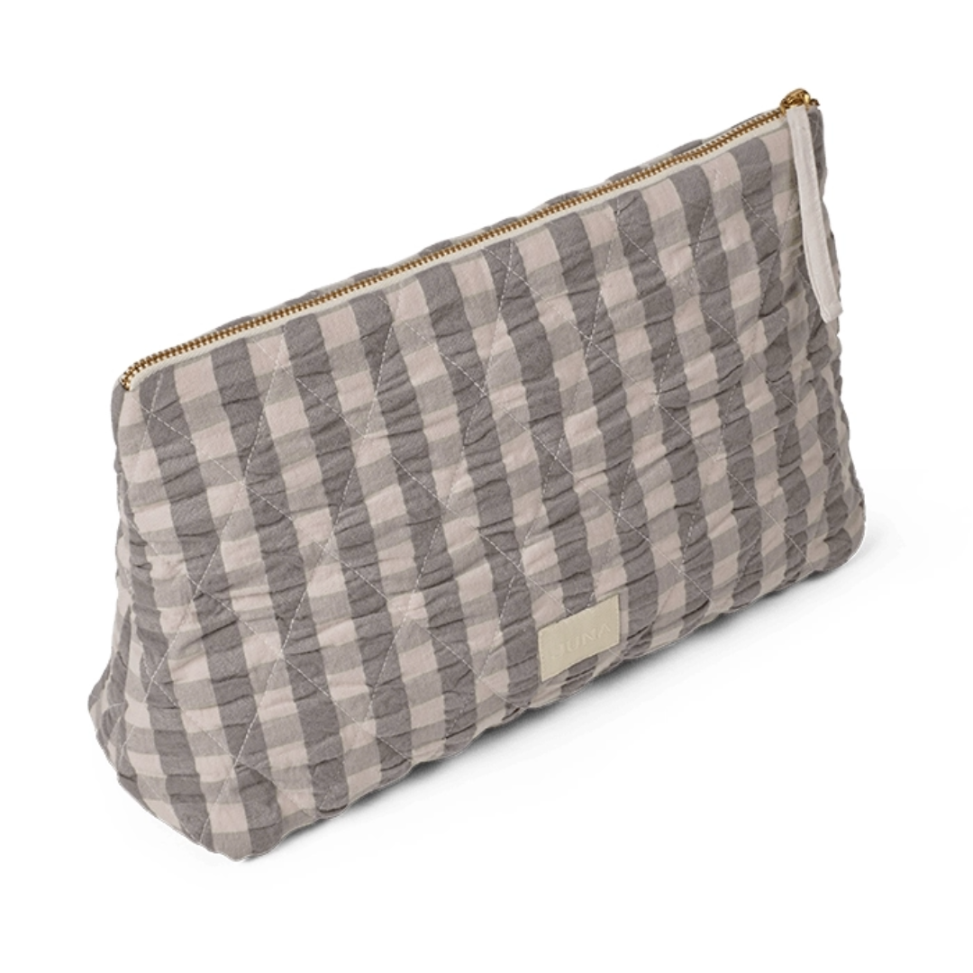 Bæk&Bølge Karla Toiletry Bag, Danish Design, Gingham, Pattern, Cotton