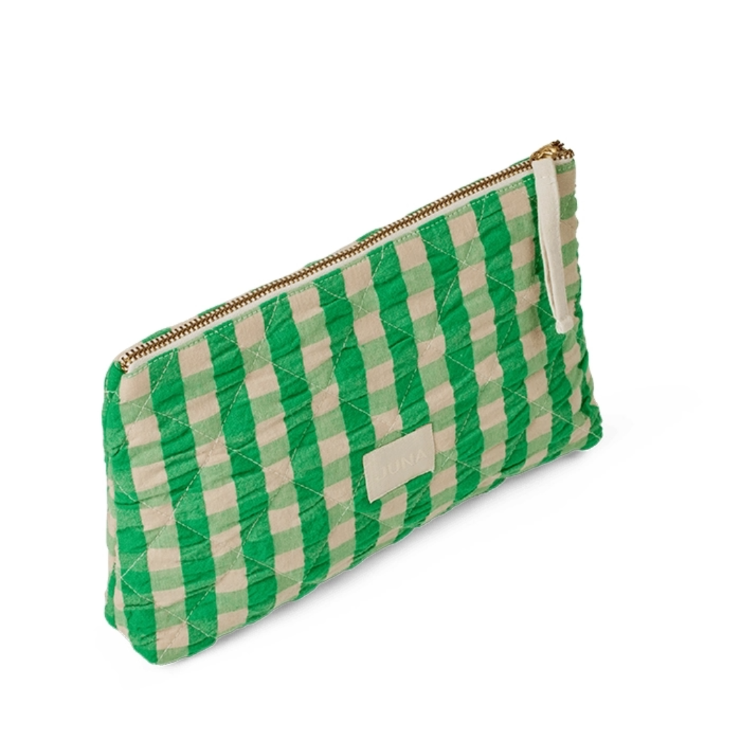 Bæk&Bølge Karla Toiletry Bag, Danish Design, Gingham, Pattern, Cotton