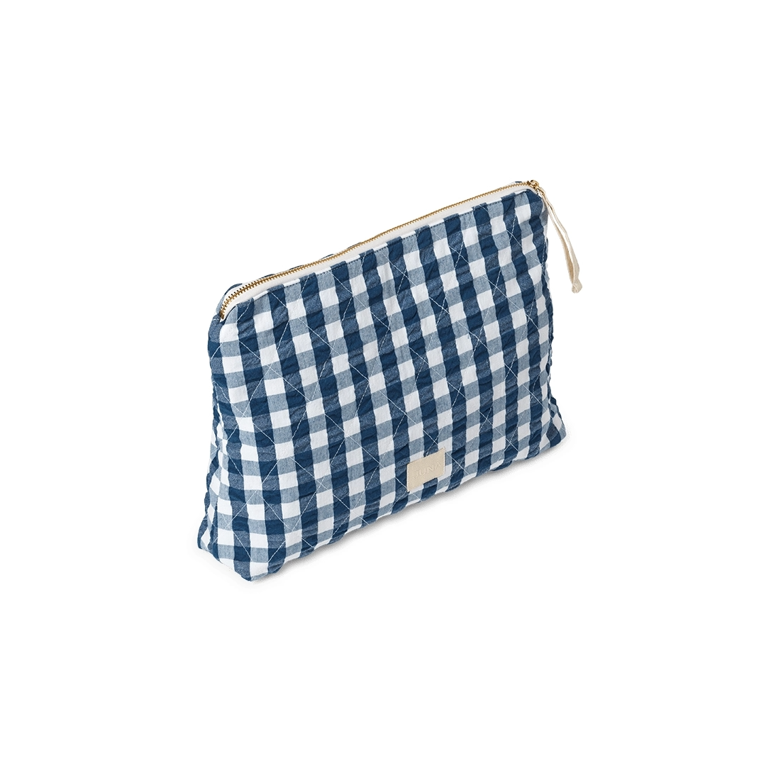 Bæk&Bølge Karla Toiletry Bag, Danish Design, Gingham, Pattern, Cotton