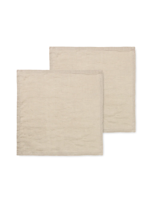 These simple, understated napkins are made entirely of washed linen, making them the perfect addition to a nature-inspired table setting. Combine them with Holly Leaf Napkin Rings to complete the look. The linen napkins come as a set of two.