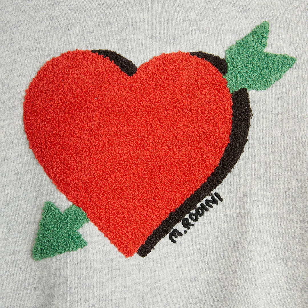 Mini Rodini Arrowed Heart Chenille Sweatshirt