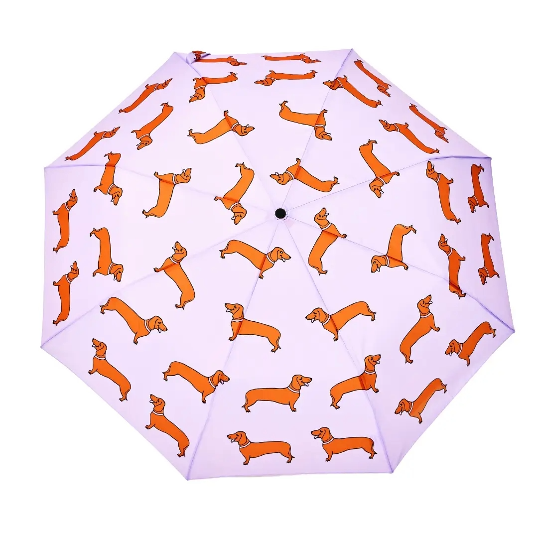 Original Duckhead USA Umbrella, Colorful, Pattern, Best-Rated, Wooden Handle, Lightweight, Compact, Travel, Spring Summer, Best Seller, Gift Idea, Dachshund