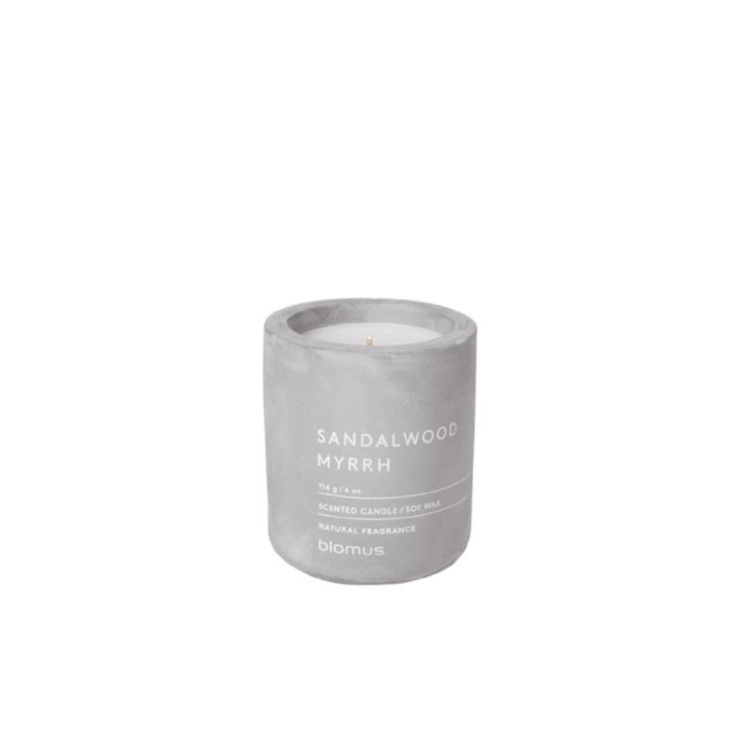 Micro Chip Grey Container - Sandalwood Myrrh Fragrance - A warm, woody scent.