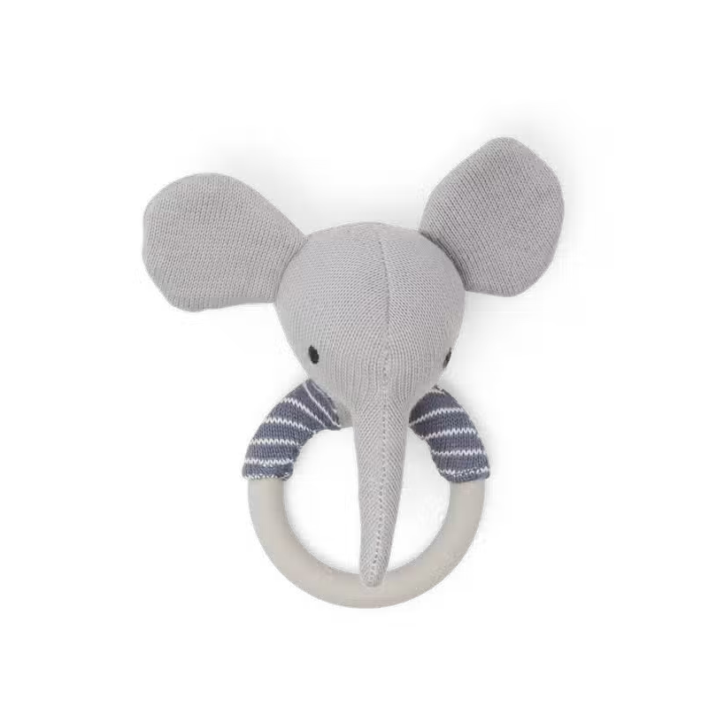 Sophie Home Cotton Knit & Silicone Teether Rattle