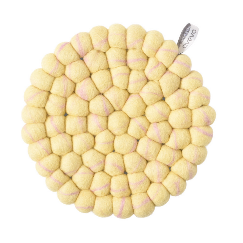 Aveva Round Trivet Lemon Marble