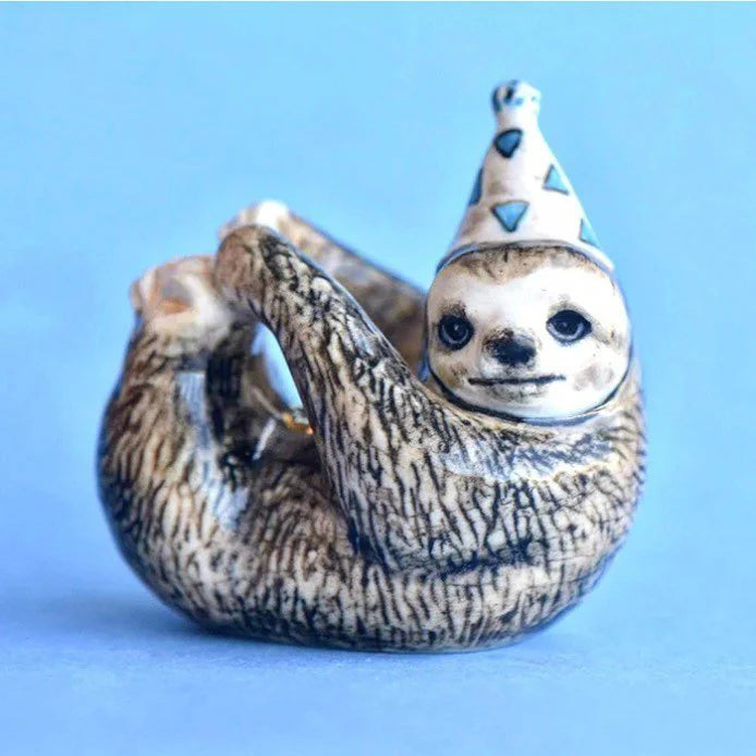sloth fine porcelain cake topper