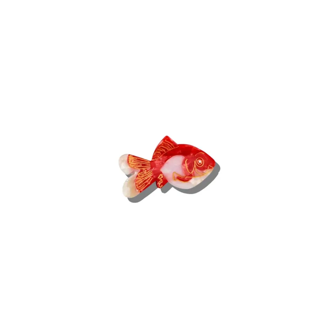 Hand Painted Claw Hairclips, Eco-Friendly, Scandi Design, Fun Hair Acessories Goldfish