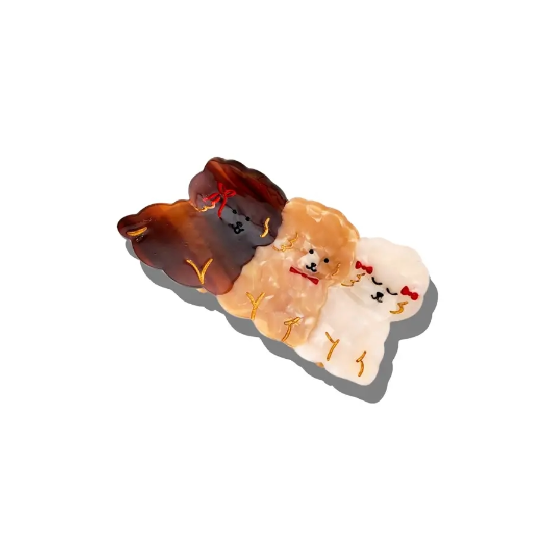 Hand Painted Claw Hairclips, Eco-Friendly, Scandi Design, Fun Hair Acessories, Puppy