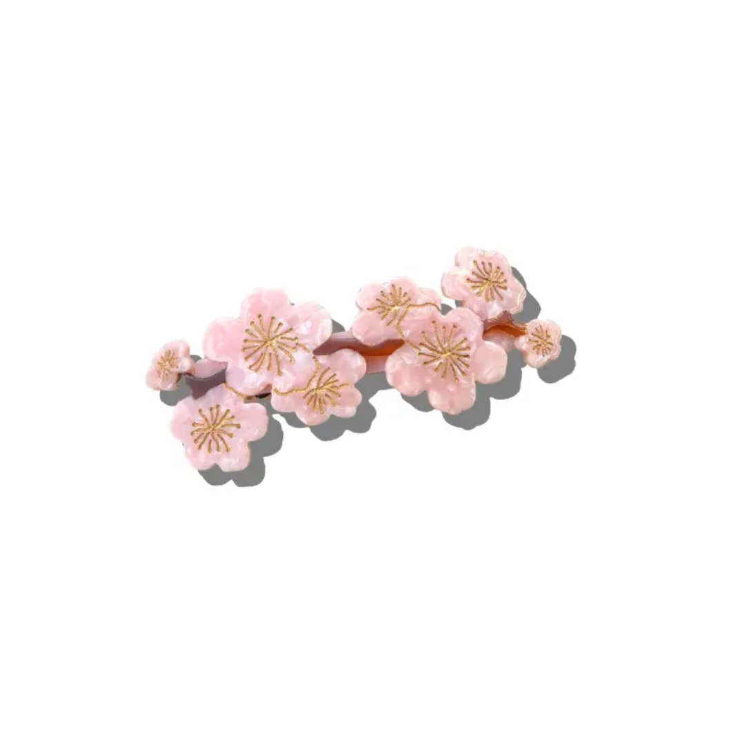 Hand Painted Claw Hairclips, Eco-Friendly, Scandi Design, Fun Hair Acessories Cherry Blossom