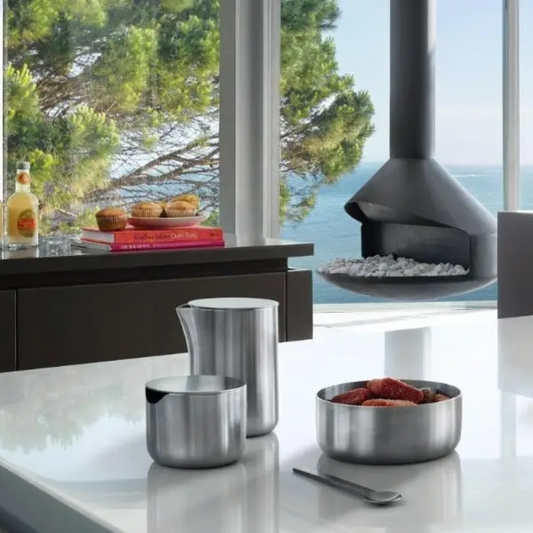 Stainless Steel Sugar Bowl with Lid 3.4o