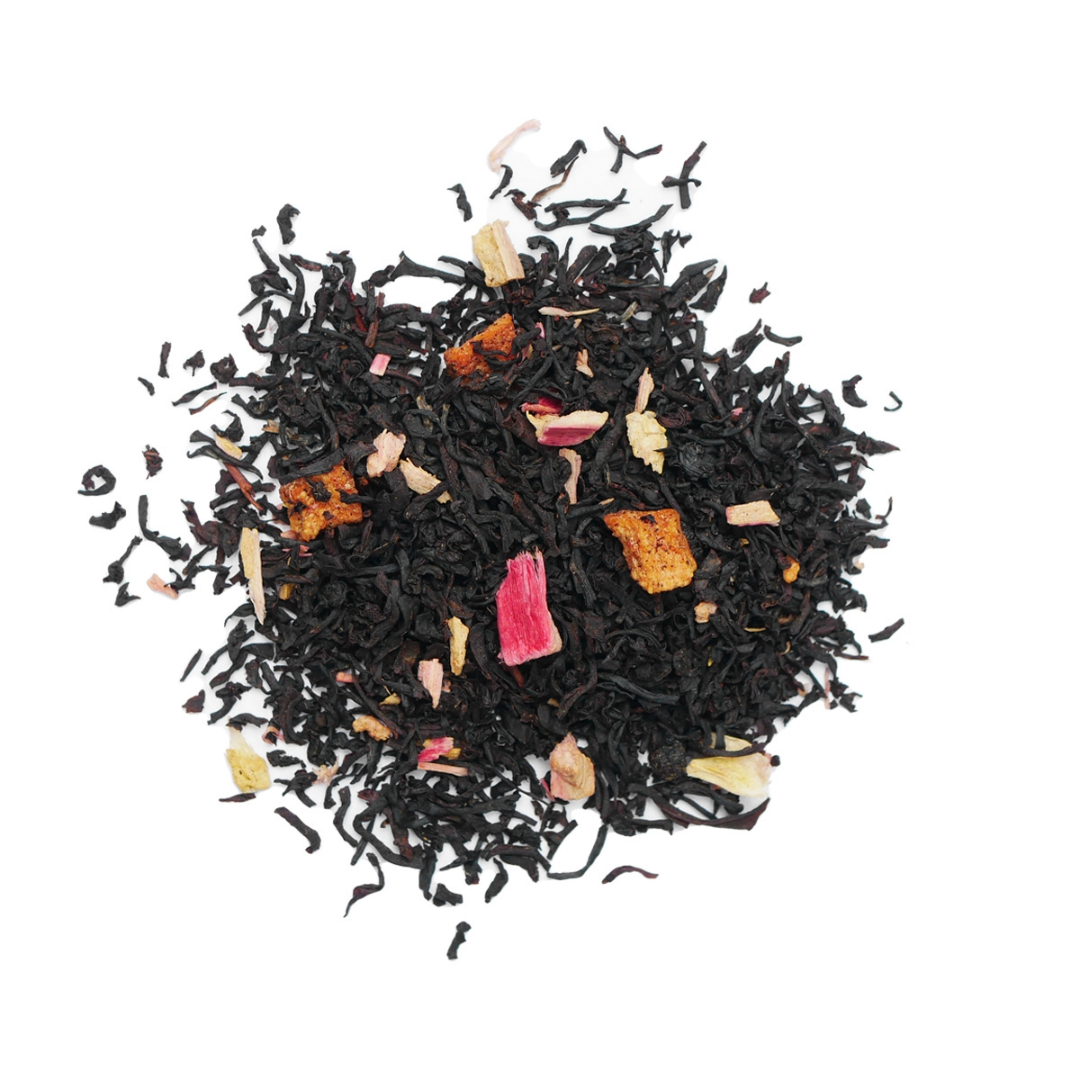 Fika i Bersån: A black tea with rhubarb, quince, strawberry and elderberry