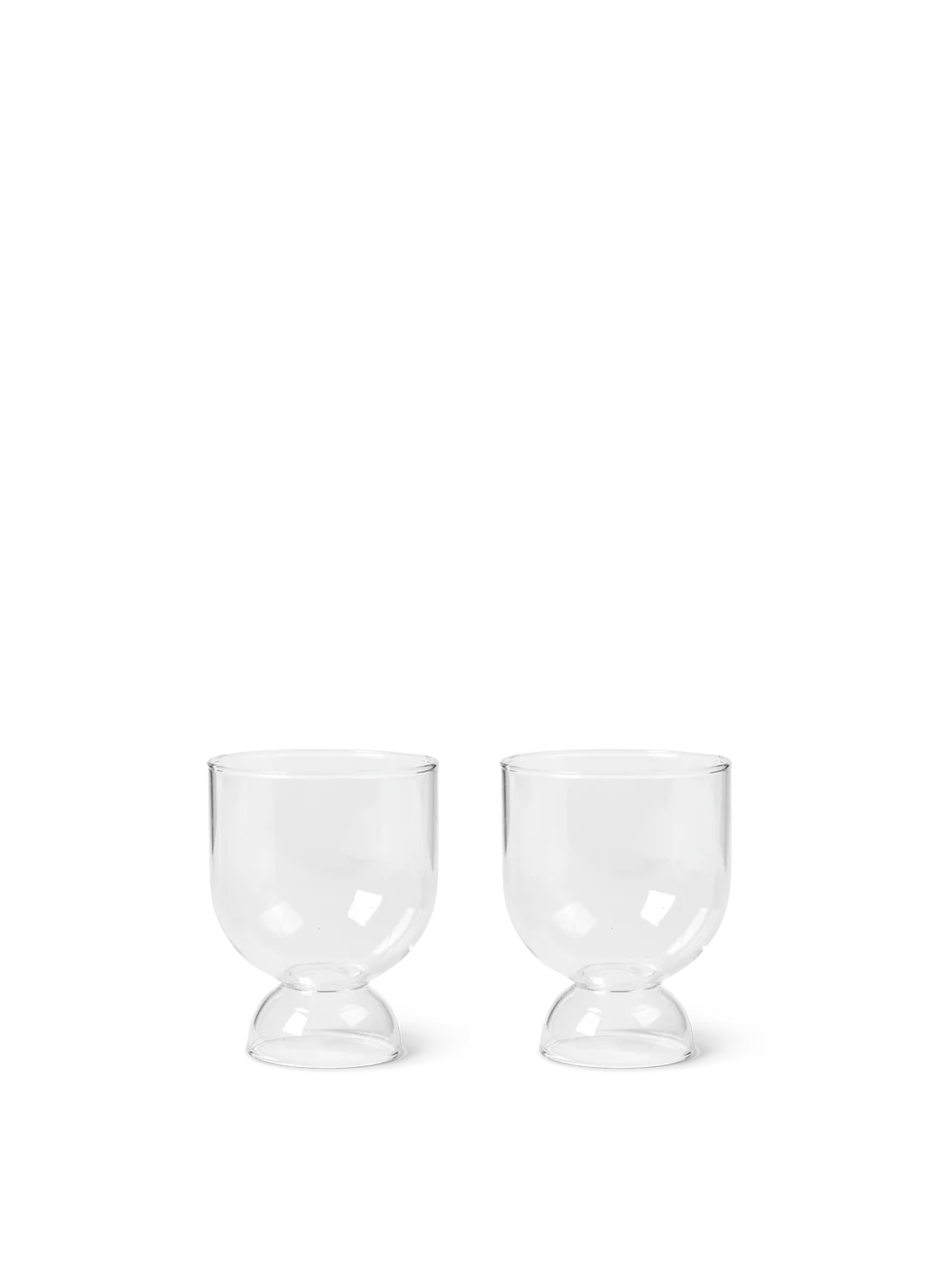 Ferm Living's Still series of mouth-blown glass tableware looks to traditional tea making rituals, simplicity and balance to create everyday objects rooted in beauty and function. The lightweight, hourglass-shaped glasses, available as a set of two, are formed from contrasting sizes of the same gently rounded shape to elevate the design, making it ideal for wine as well as water.