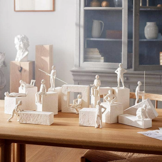 Kähler Stoneware Figurine, Decor, Shelf Styling, Zodiac, The Astro series consisting of 12 unique zodiac figurines, created by Danish sculptor Malene Bjelke.
Each Astro figurine is crafted to embody the essence of one of the 12 zodiac signs, encapsulating its unique values and characteristics.