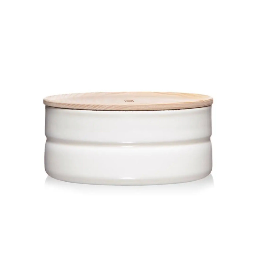 Storage Container, Sustainable, Plastic Free, Wooden, Enamel, ).6L, 1.4L