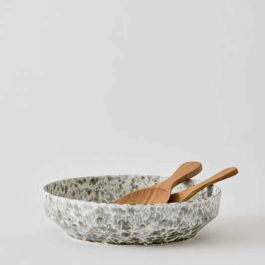 Short salad servers from our teak range, beautifully crafted from teak root. The natural wood grain makes each piece unique in its shape and pattern, meaning no two are exactly alike.