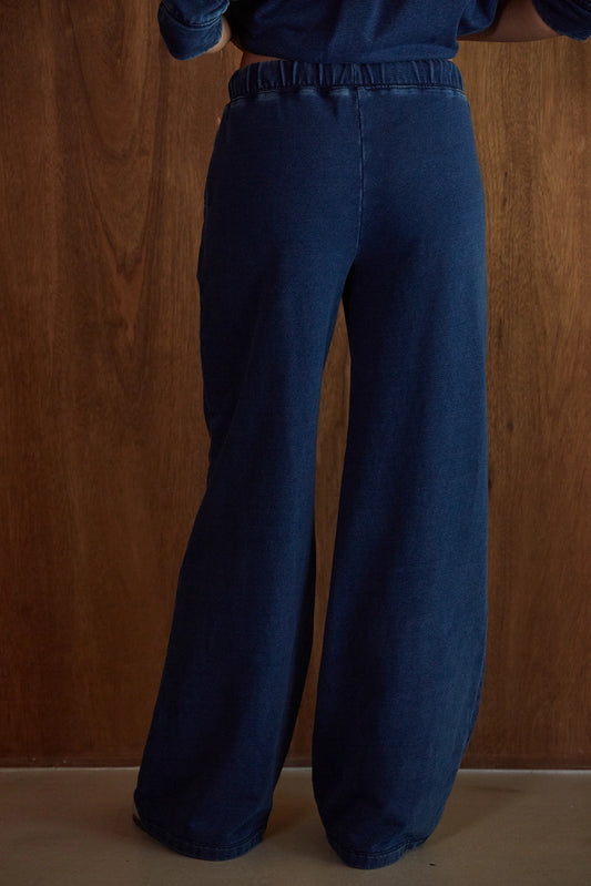 Knit Cotton Wide Leg Pants