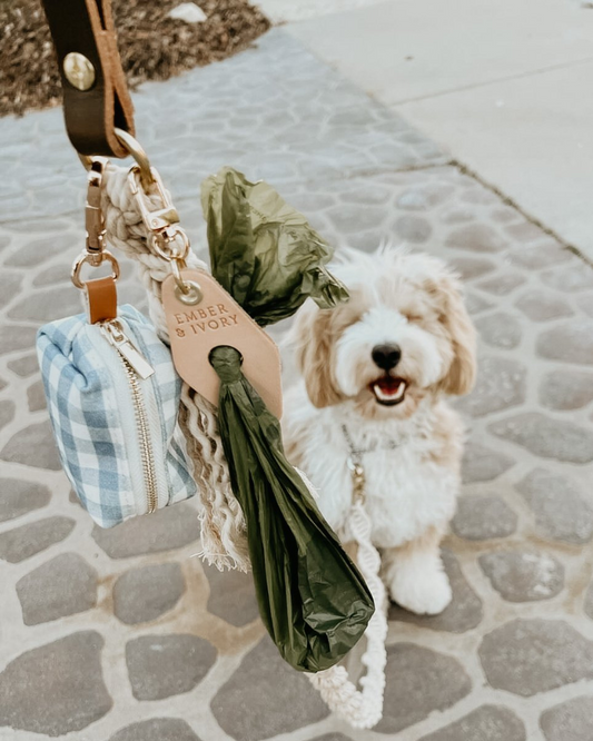 Ember & Ivory Hands-free Leather Waste Bag Carrier