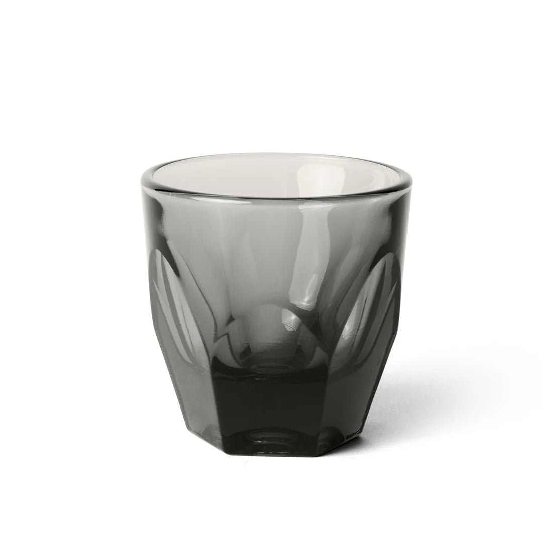 Smoky gray glass Find at Huset Shop in Venice, California. Popular coffee cupsare  great gifts too