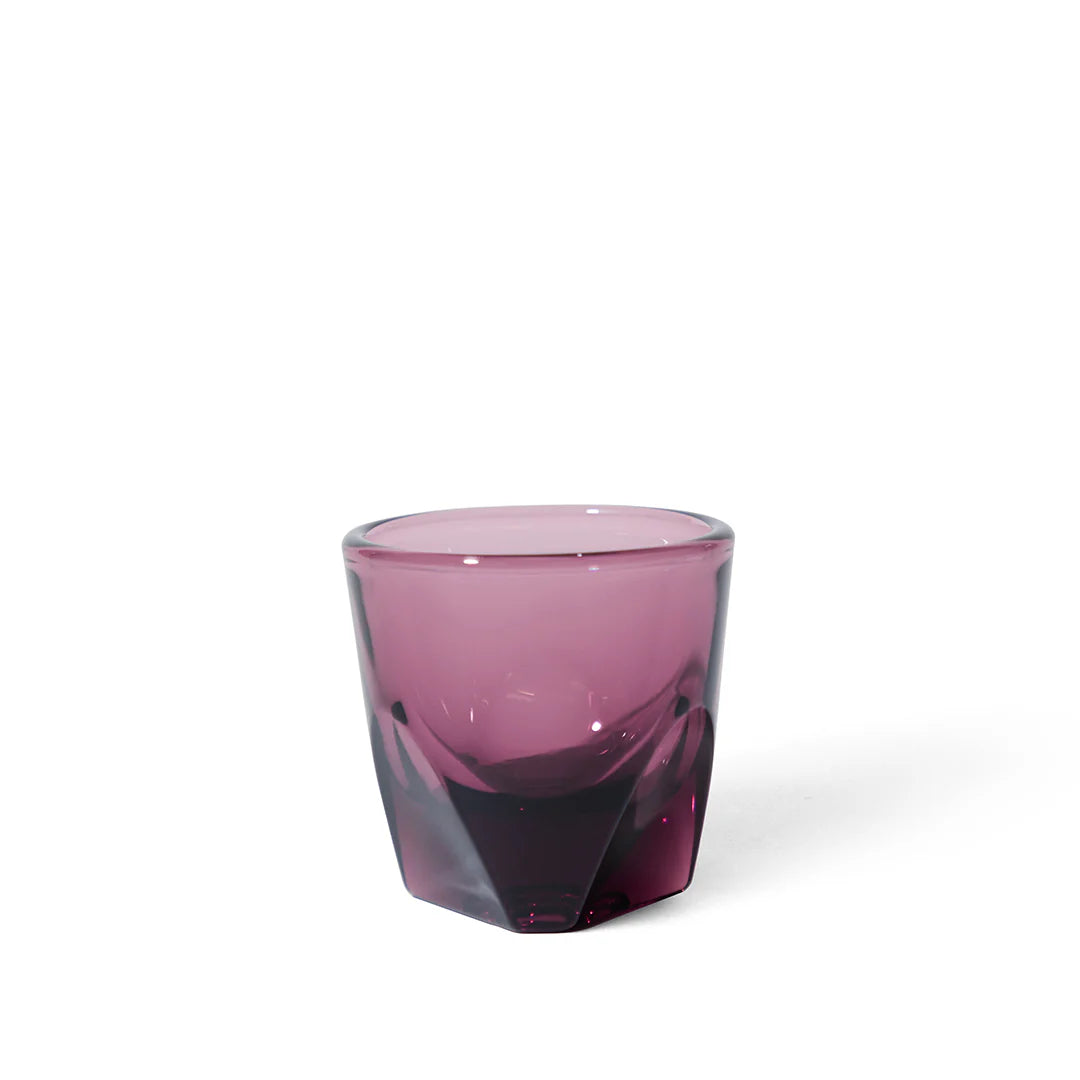 Vero is notNeutral's game-changing collection of glassware for specialty coffee. The collection offers a modern take on traditional bar glasses with technical improvements designed to elevate the experience of pouring and sipping coffee beverages. Their exaggerated facets, satisfying weight, and curved interiors (optimized for pouring latte art) have made them a favorite of coffee drinkers around the world. Purple glass Find at Huset Shop in Venice, California. Popular coffee cupsare  great gifts too