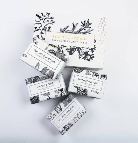 This beautifully designed boxed set includes Formulary 55’s top-selling soap scents!