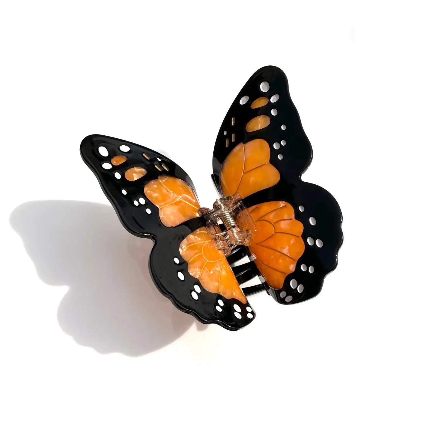 Hand Painted Claw Hairclips, Eco-Friendly, Scandi Design, Fun Hair Acessories, Orange Butterfly