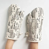 Natural Cotton Oven Mitts Abstract