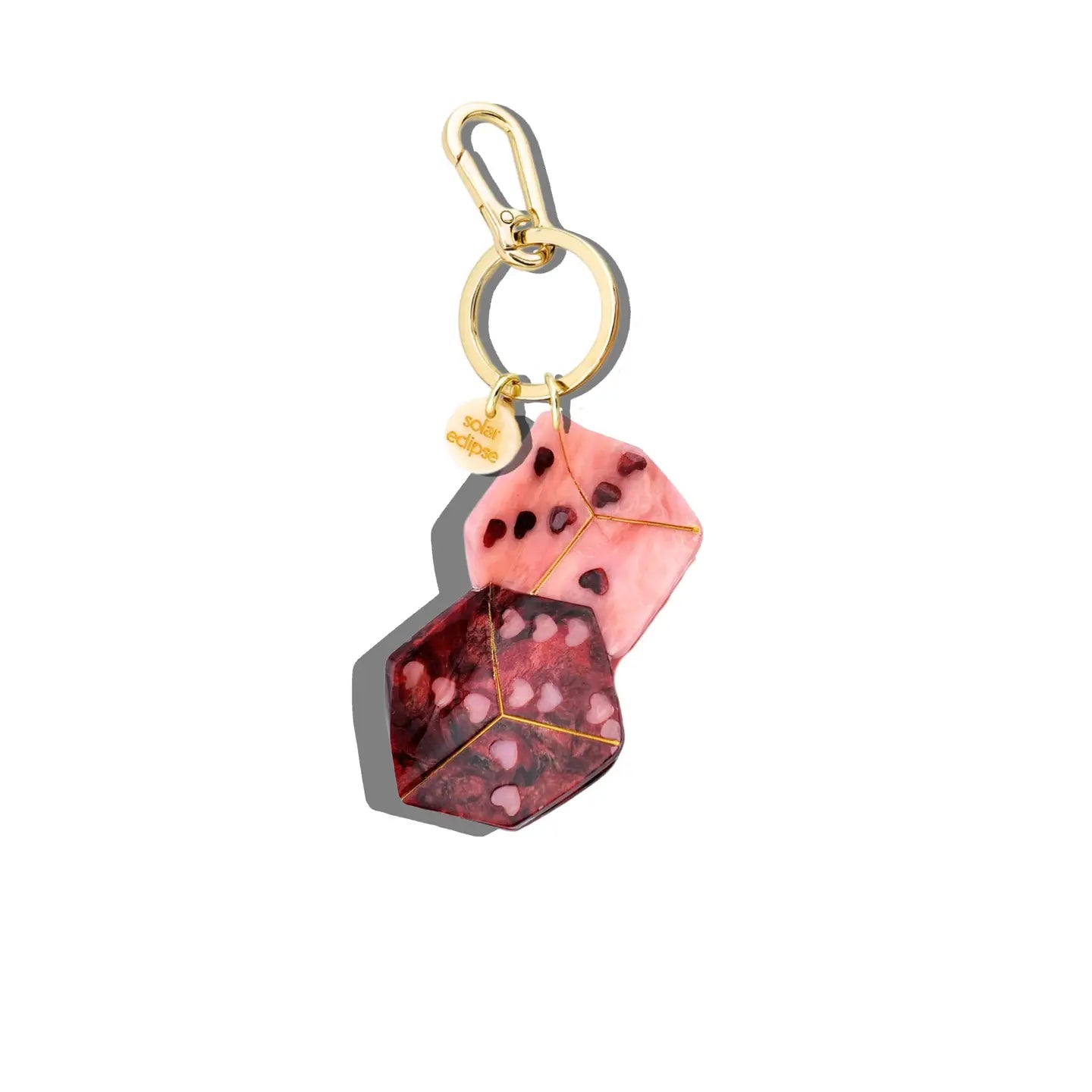 Hand-Painted Keychain, Bag Charm, Fun, Decorative, Accessories, Scandinavian Modern Design, Huset, Dice, Hearts