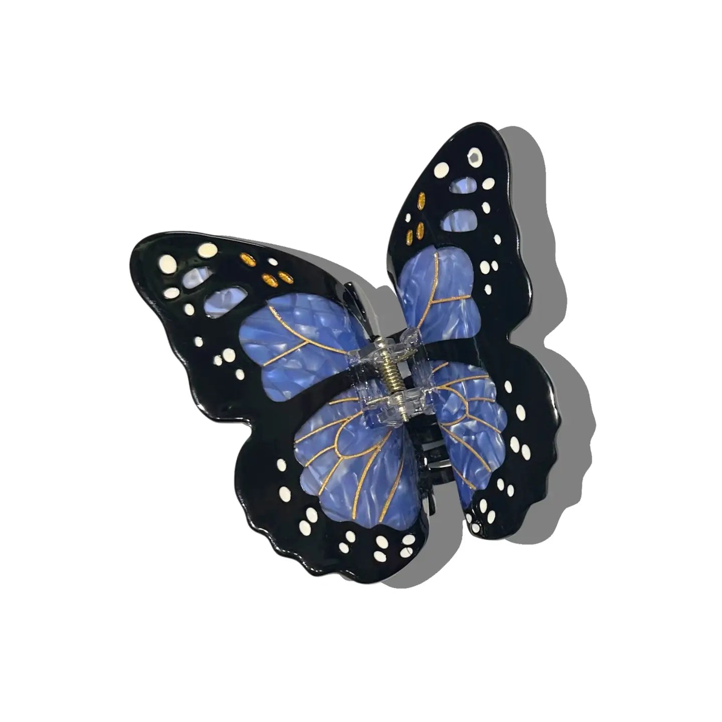 Hand Painted Claw Hairclips, Eco-Friendly, Scandi Design, Fun Hair Acessories. Blue Butterfly