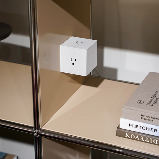 AVOLT Square 1, power strip, extension cord, modern, simple, high end, luxury, swedish, design, magnetic, white