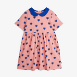 Mini Rodini Outlined Hearts Short Sleeve Dress