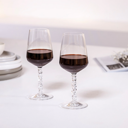 Orrafors Carat Wine Glasses 2-pack, Swedish Traditional Design, Classics, Crystal, Wine Glasses