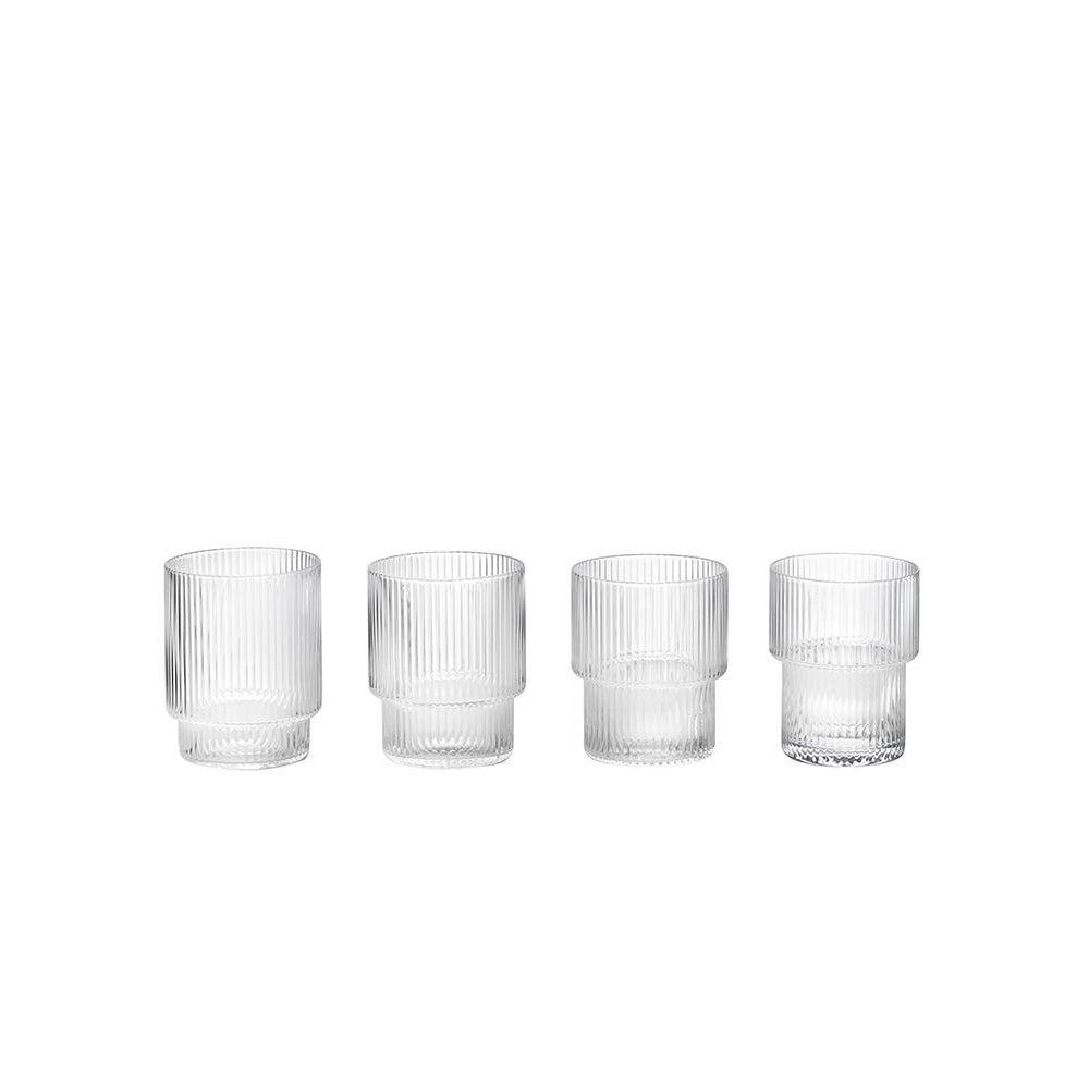 Ferm Living Ripple Glass (Set of 4), Ferm Living, Huset | Modern Scandinavian Design