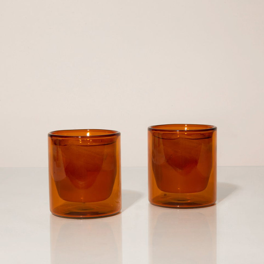 Yield Double-Wall Glasses - Set of 2, Hot Cold Glass, Modern Scandinavian Design Huset